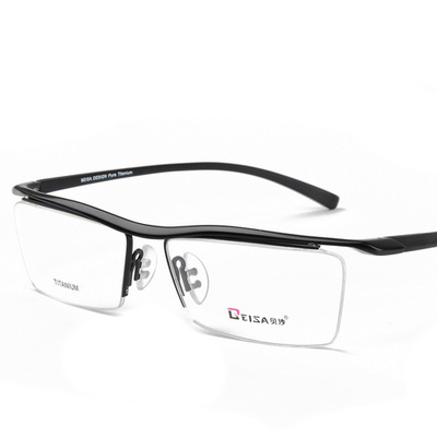 正品眼镜架 6609 超轻眼镜架 半框 近视眼镜男 纯钛眼镜架 男款 眼镜框近视_易购街